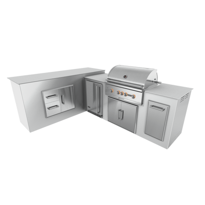 Pure White, Double Access Doors - Left, 36" Coyote S Series Grill - Liquid Propane, 36" Coyote S Series Grill - Natural Gas