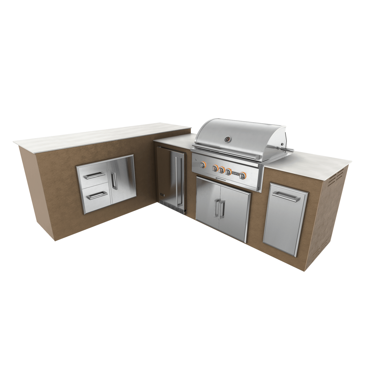 Rubbed Bronze, Double Access Doors - Left, 36" Coyote S Series Grill - Liquid Propane, 36" Coyote S Series Grill - Natural Gas