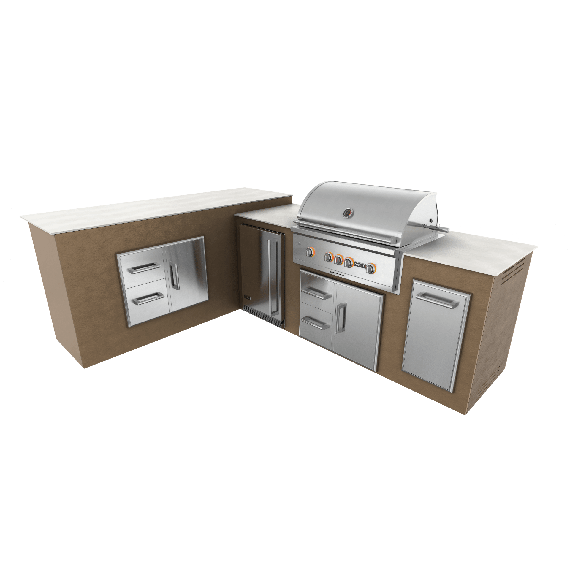 Rubbed Bronze, Drawer Door Storage - Left, 36" Coyote S Series Grill - Liquid Propane, 36" Coyote S Series Grill - Natural Gas