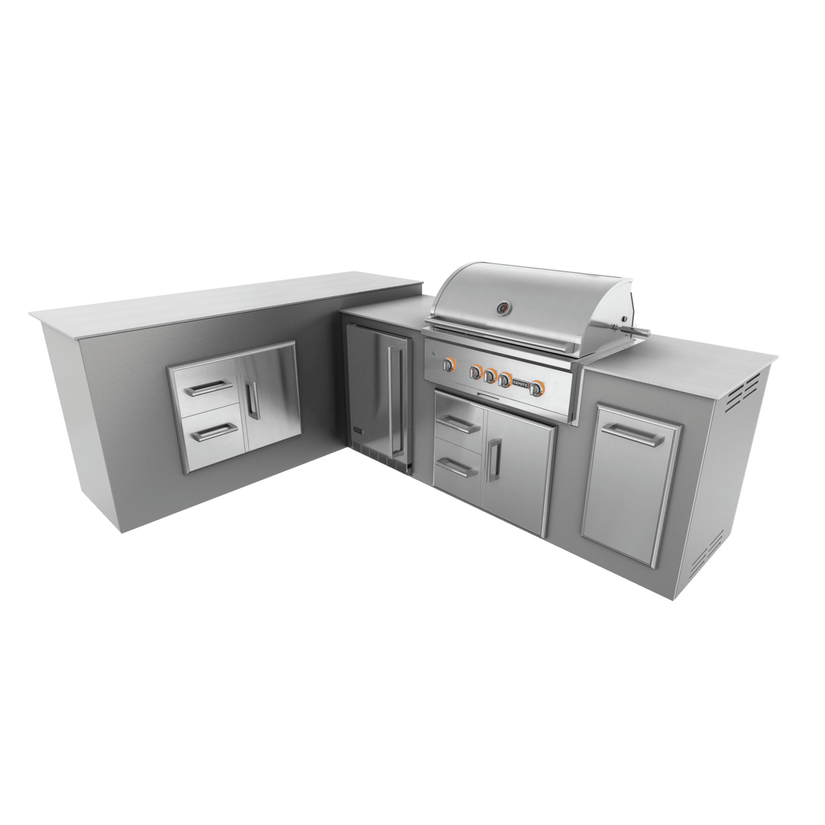 Steel Gray, Drawer Door Storage - Left, 36" Coyote S Series Grill - Liquid Propane, 36" Coyote S Series Grill - Natural Gas