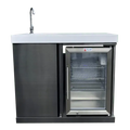 Mont Alpi Beverage Center with Outdoor Fridge and Sink, Black Stainless Steel - MASF-BSS