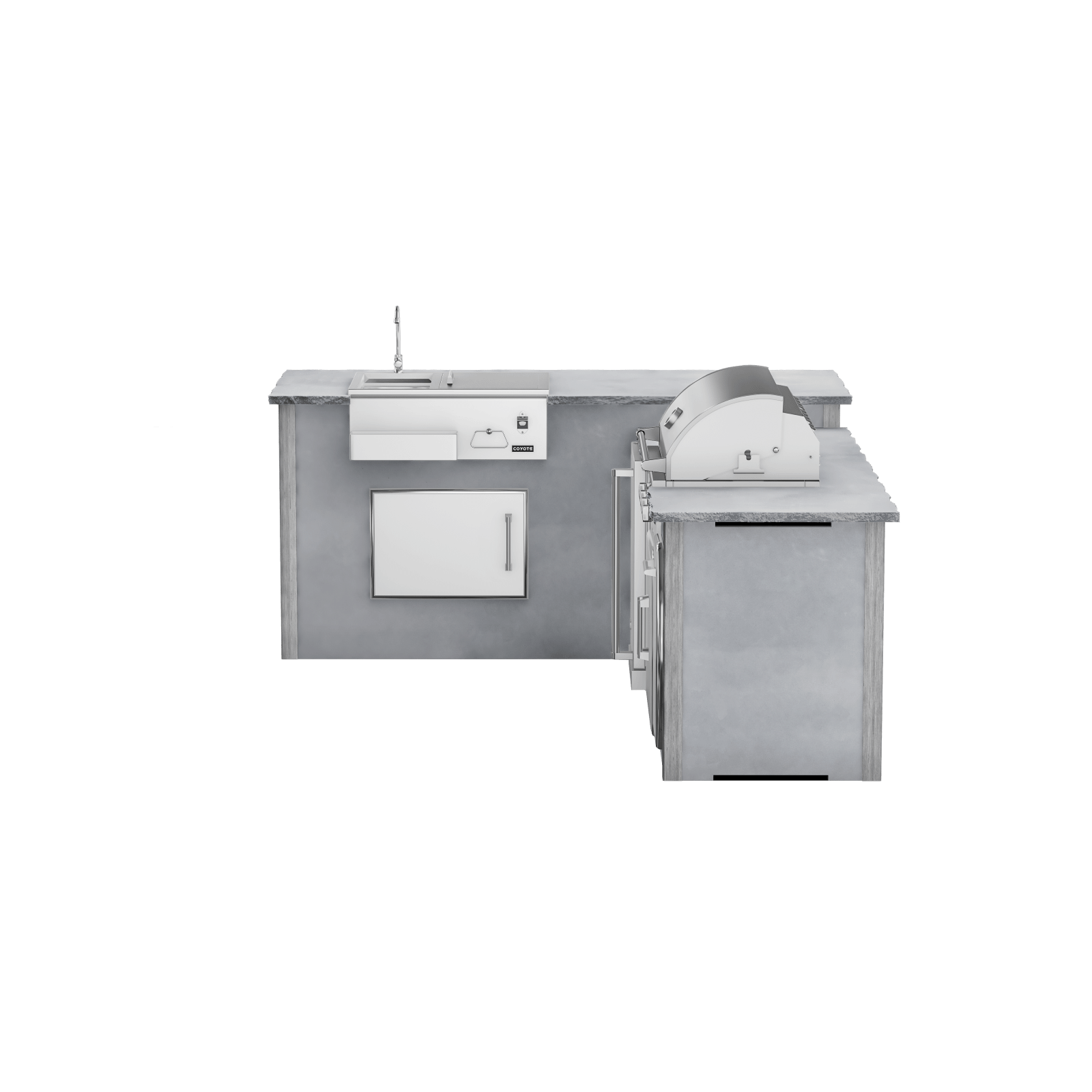Modern Concrete Gray, Left
