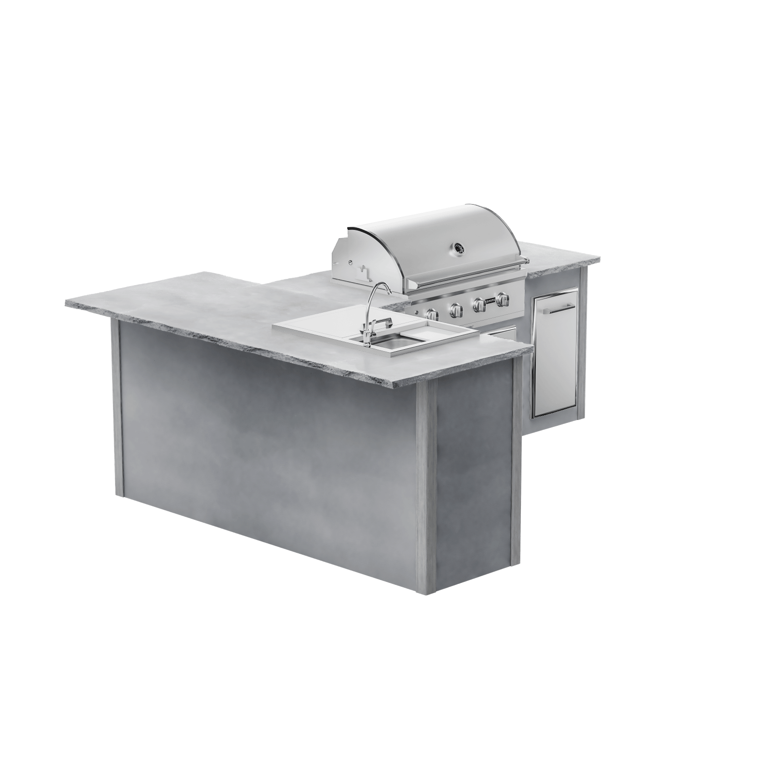 Modern Concrete Gray, Left