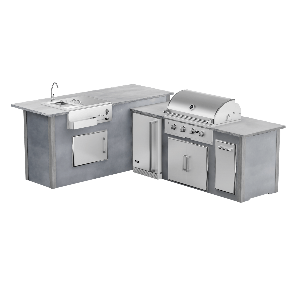 Modern Concrete Gray, Left