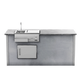 RTA Outdoor Living 7 Foot Bar Island with Coyote Refreshment Center