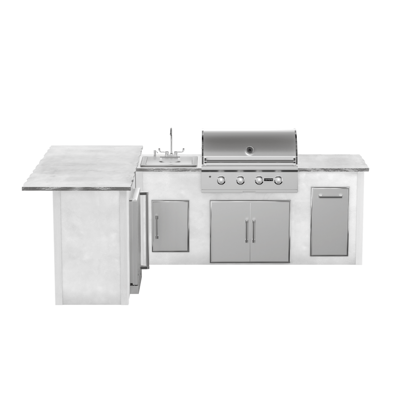 Modern Concrete White, Left