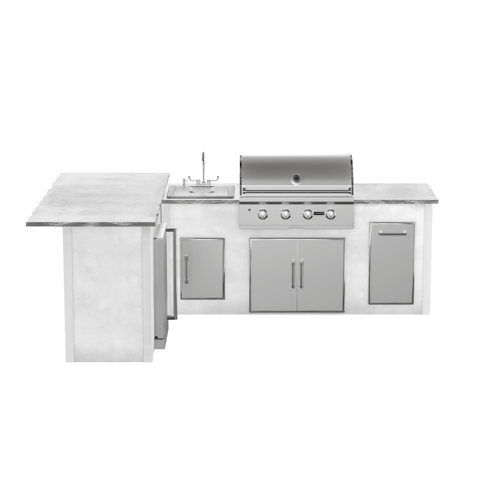 Modern Concrete White, Left