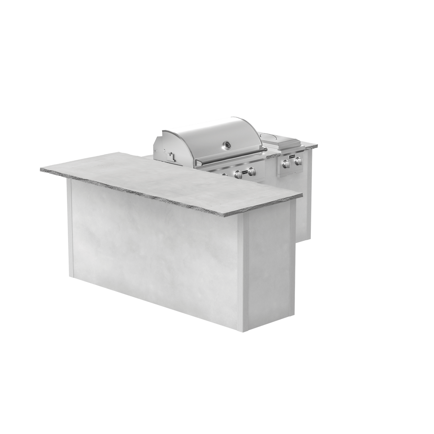 Modern Concrete White, Left