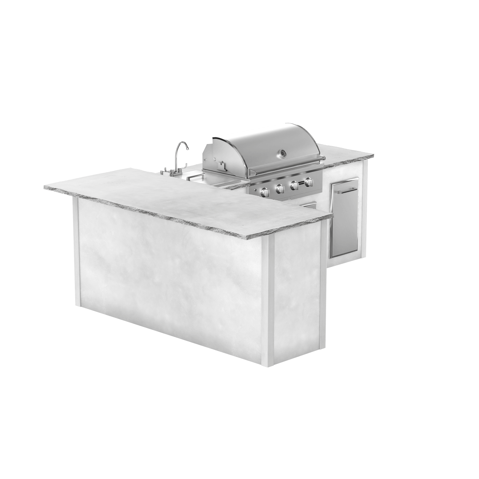 Modern Concrete White, Left