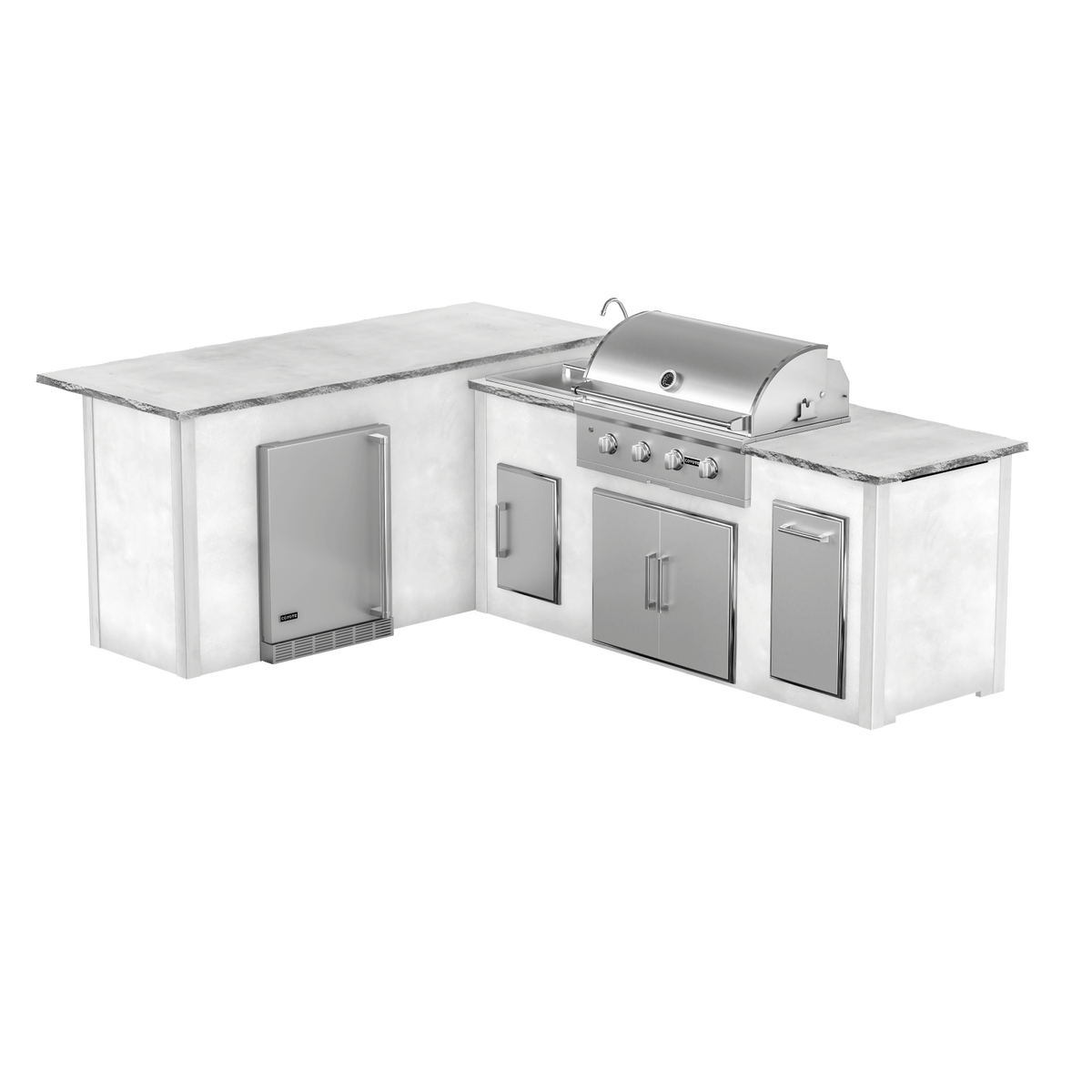 Modern Concrete White, Left