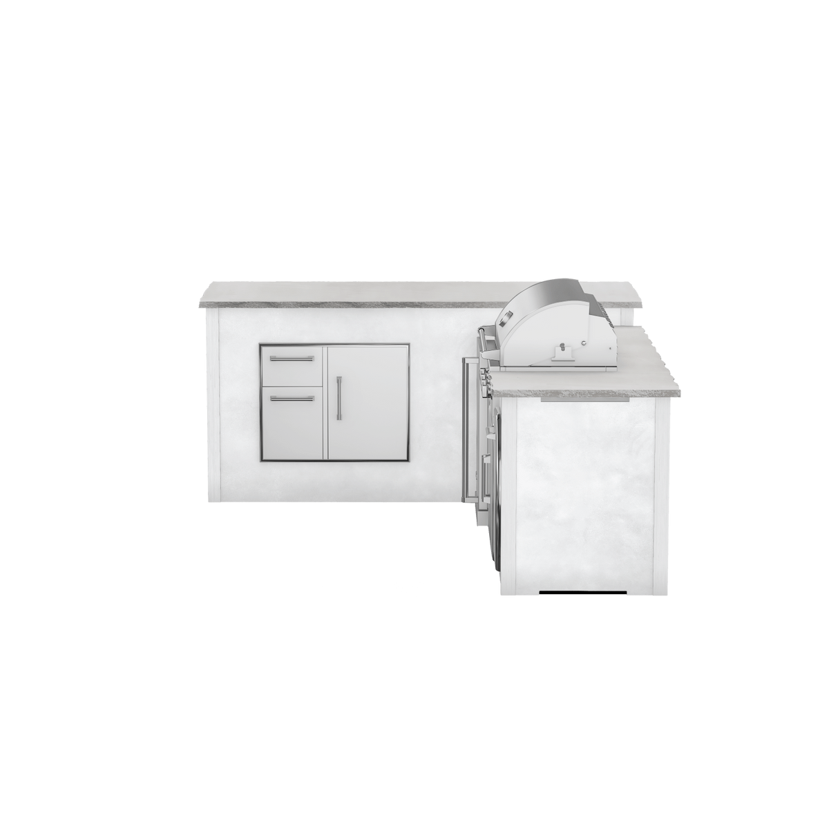 Modern Concrete White, Left