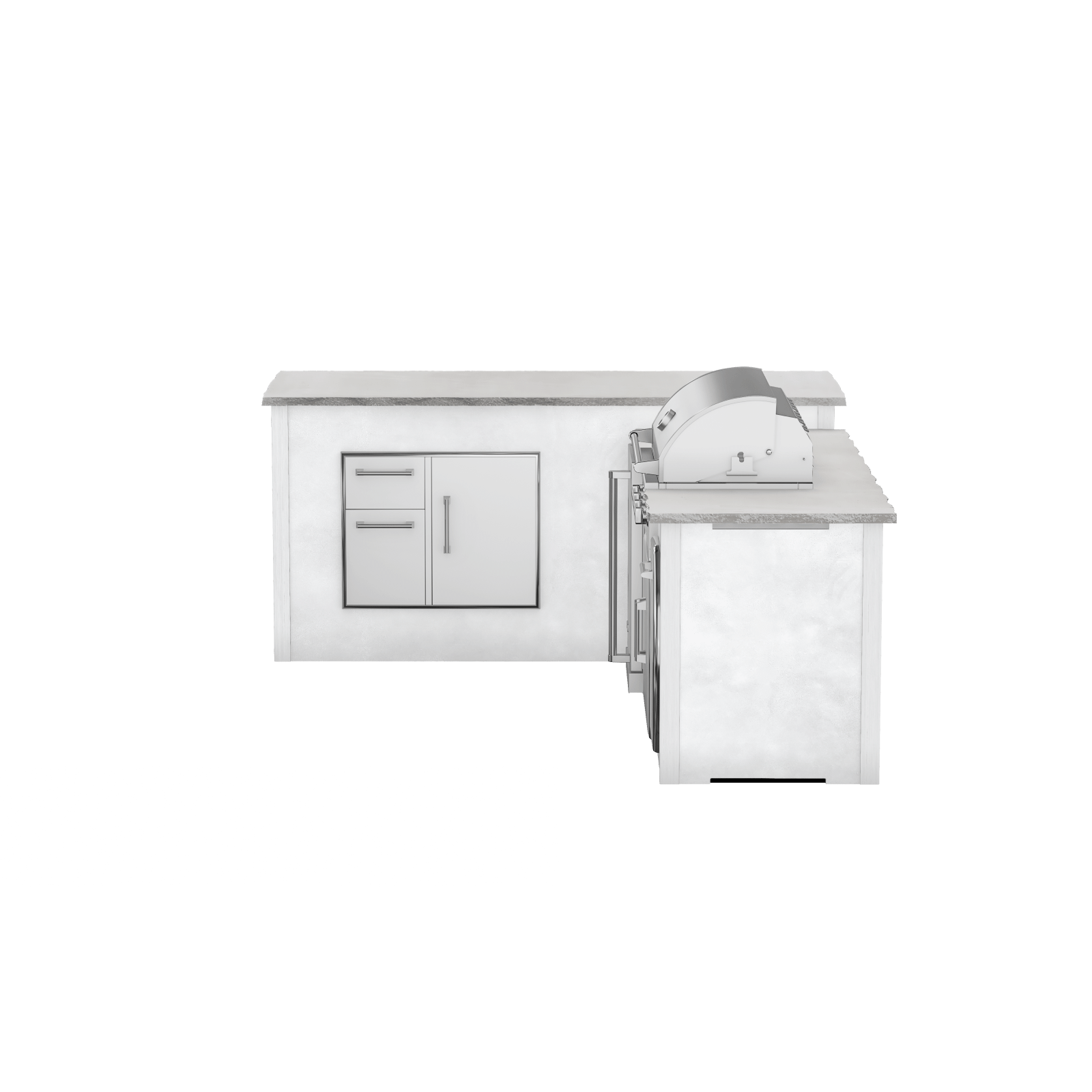 Modern Concrete White, Left