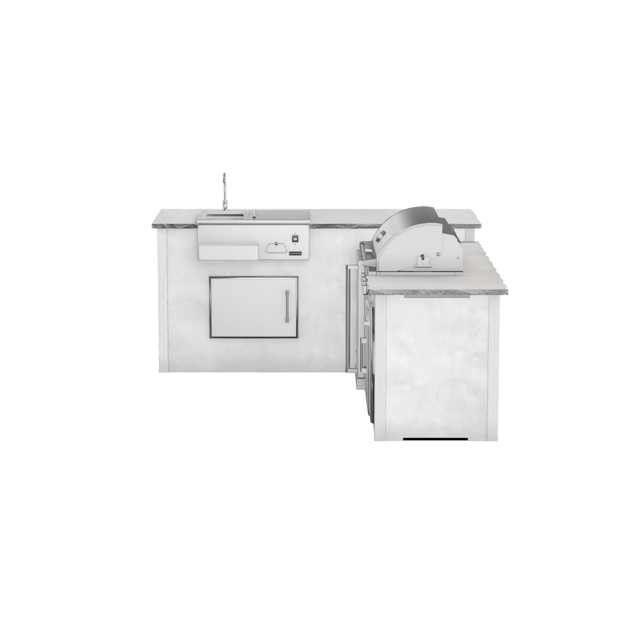 Modern Concrete White, Left