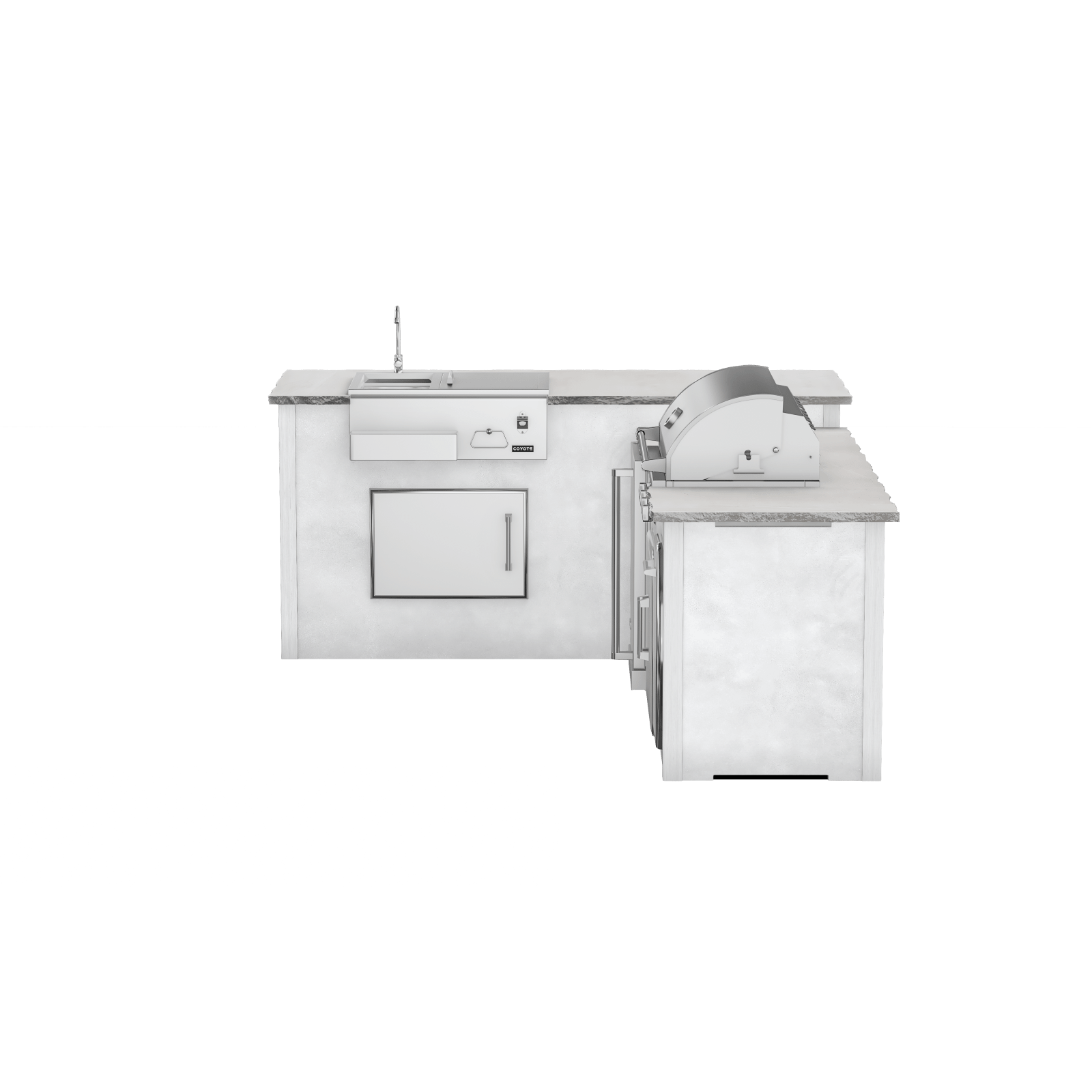 Modern Concrete White, Left