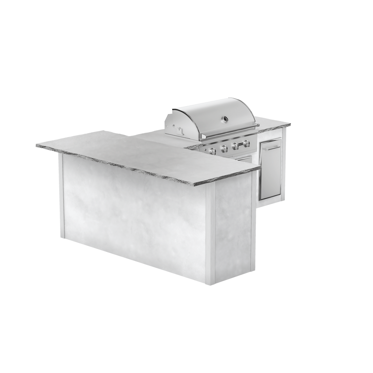 Modern Concrete White, Left