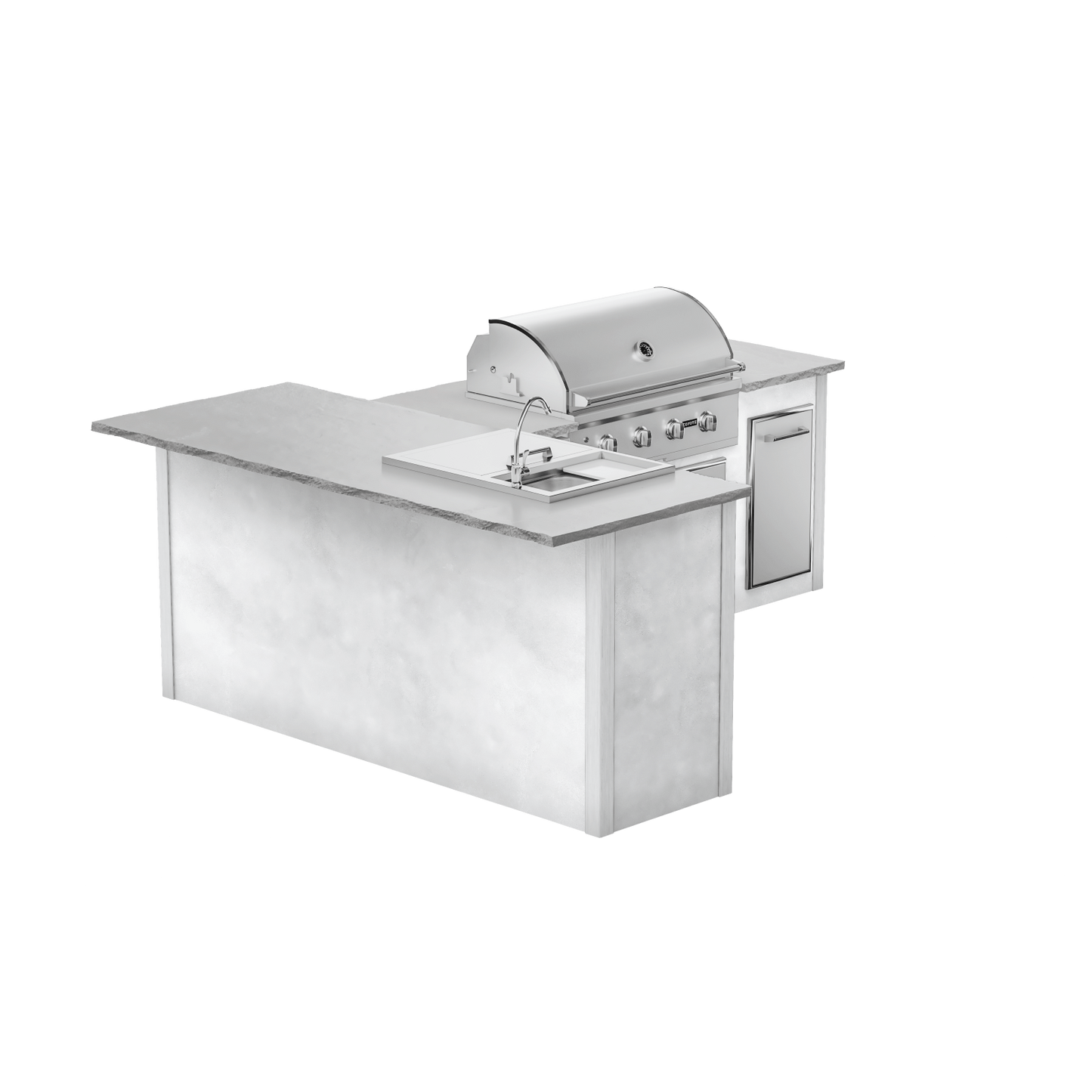 Modern Concrete White, Left
