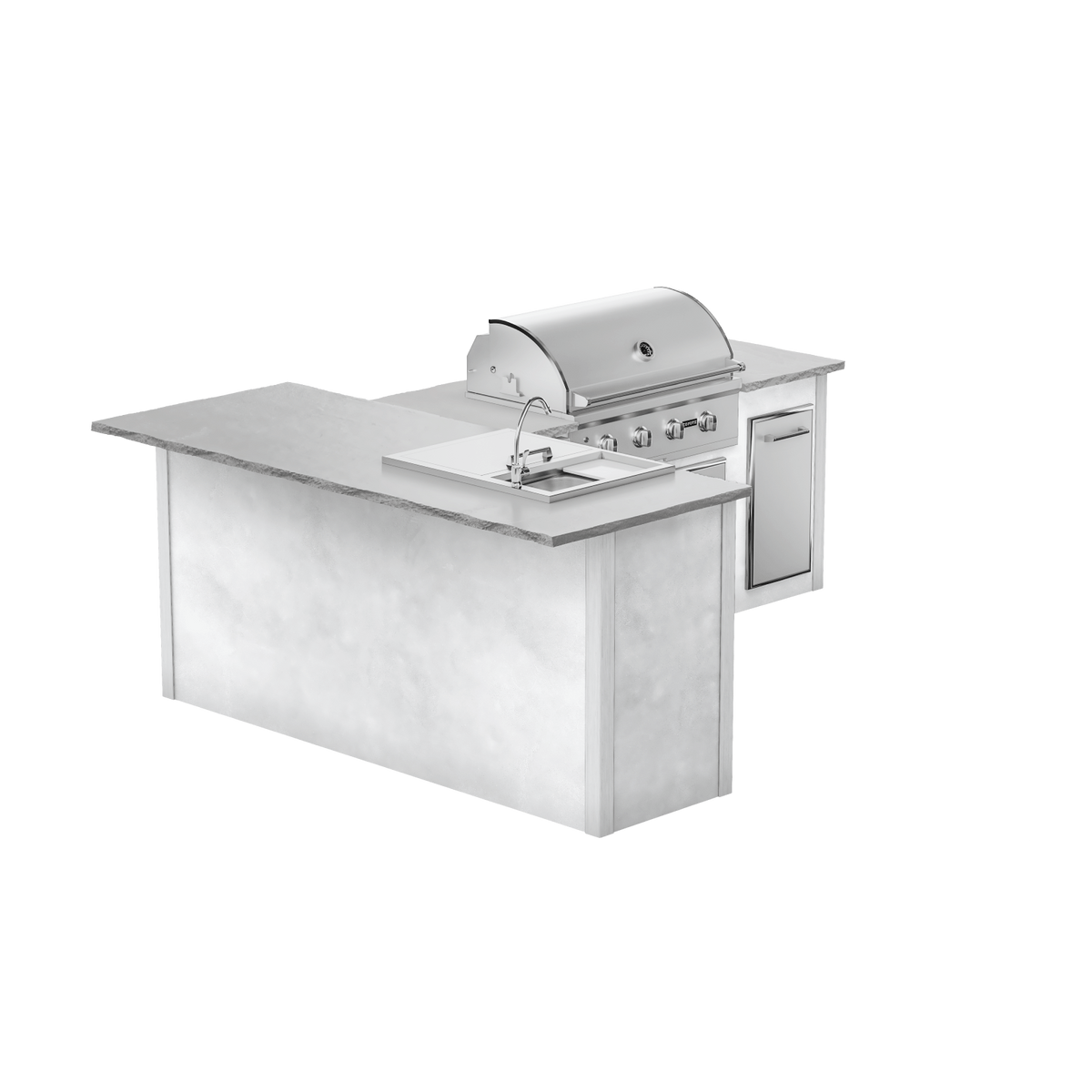 Modern Concrete White, Left