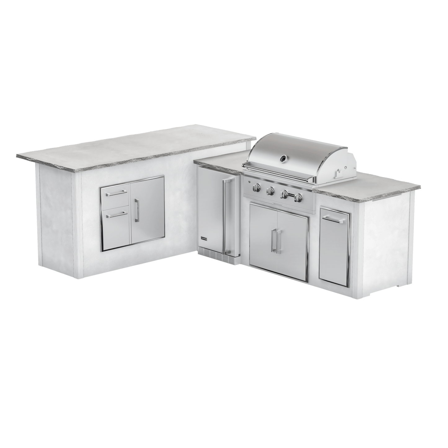 Modern Concrete White, Left