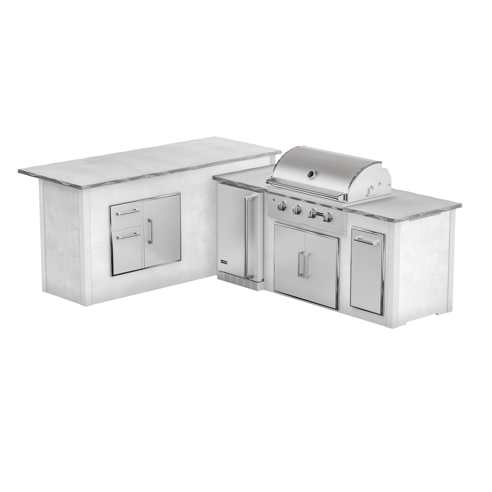 Modern Concrete White, Left