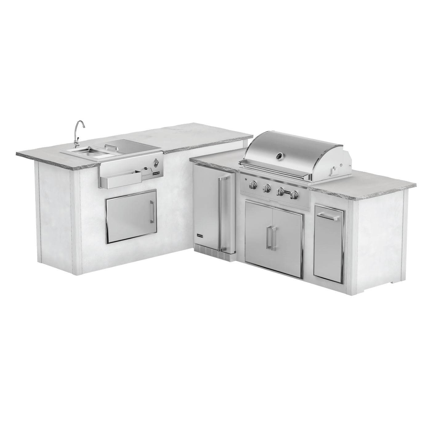 Modern Concrete White, Left