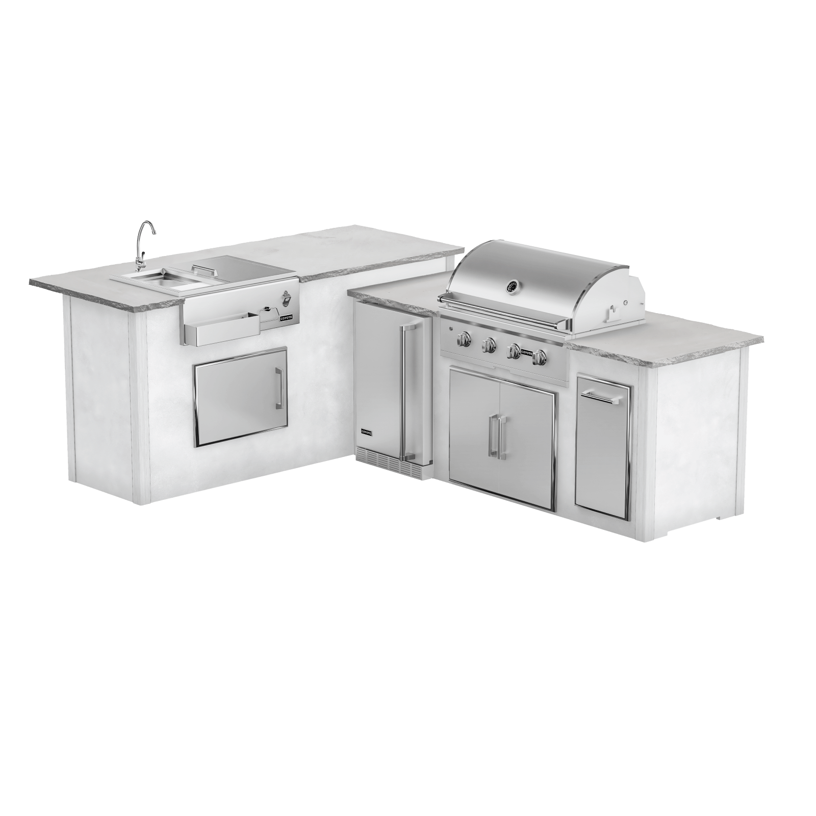 Modern Concrete White, Left