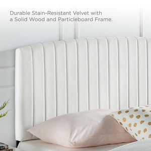 ModwayModway Rebecca Performance Velvet Full / Queen Headboard MOD-6141 MOD-6141-WHI- BetterPatio.com