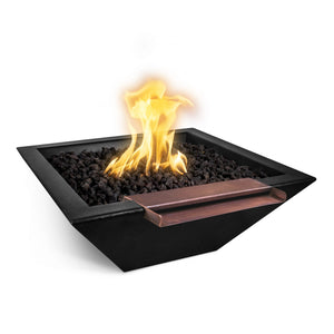 The Outdoor Plus 36" Maya GFRC Fire & Wide Spill Water Bowl