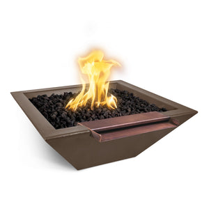 The Outdoor Plus 36" Maya GFRC Fire & Wide Spill Water Bowl