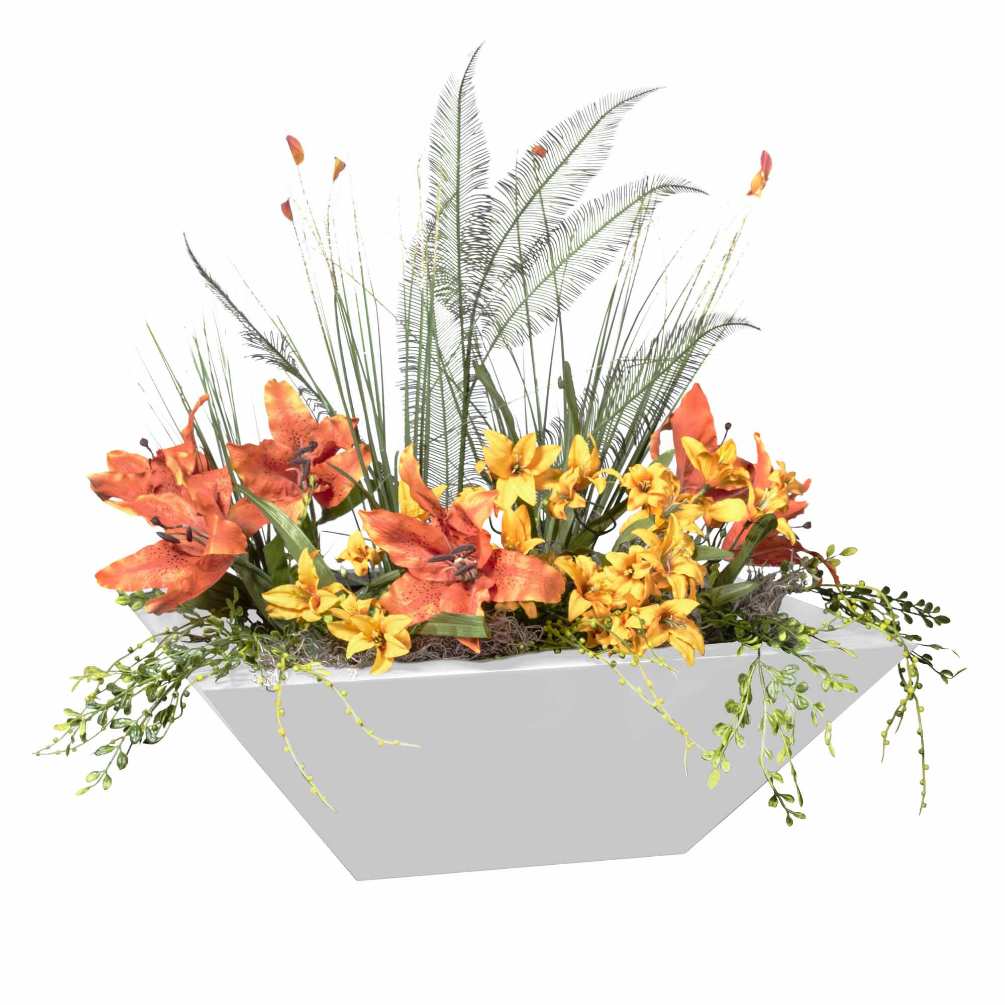 The Outdoor Plus 36" Maya Powder Coated Planter Bowl