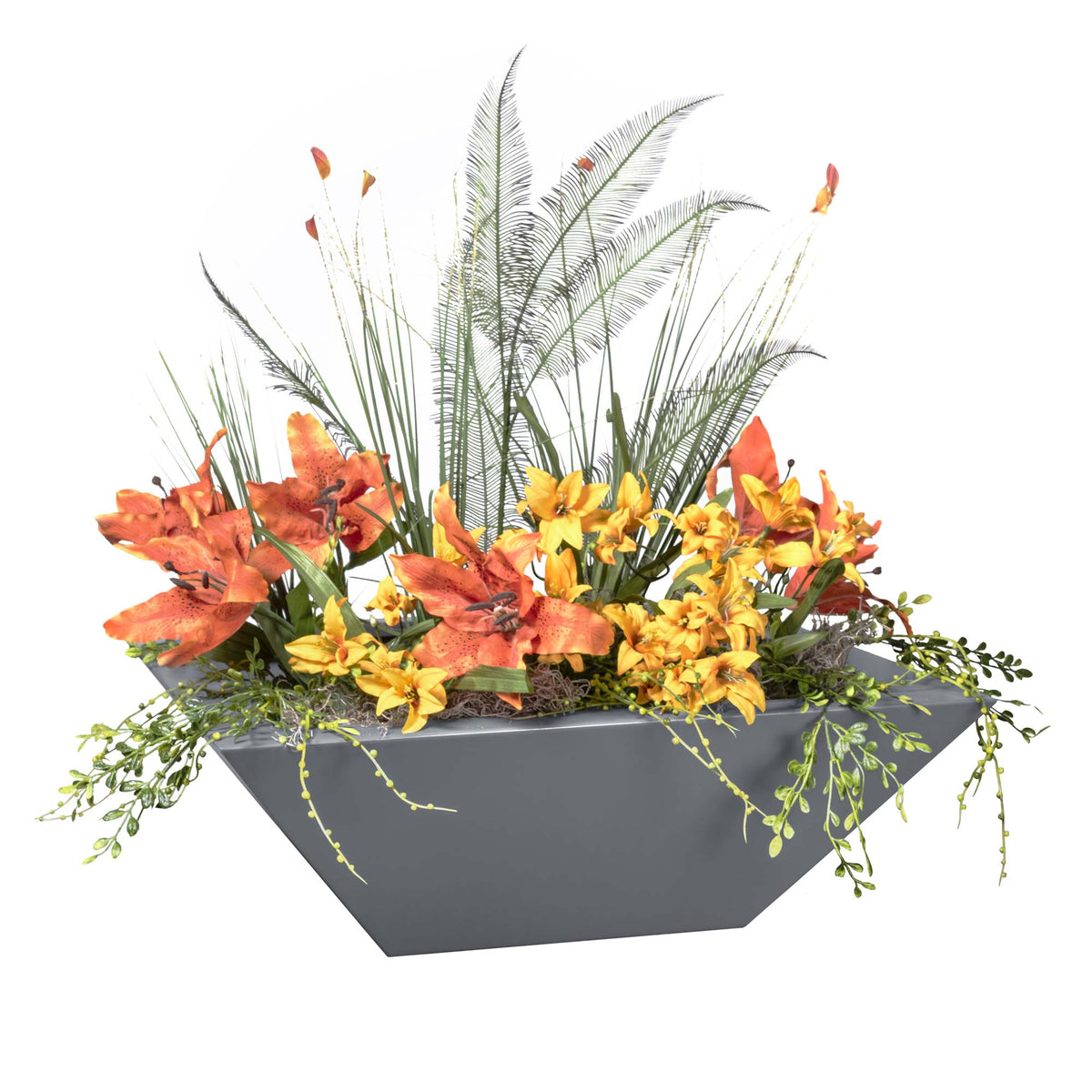 The Outdoor Plus 30&quot; Maya Powder Coated Planter Bowl