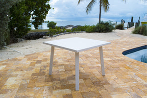 Panama Jack Mykonos 39 inch Square Table PJO-2401-WHT-SQ - BetterPatio.com
