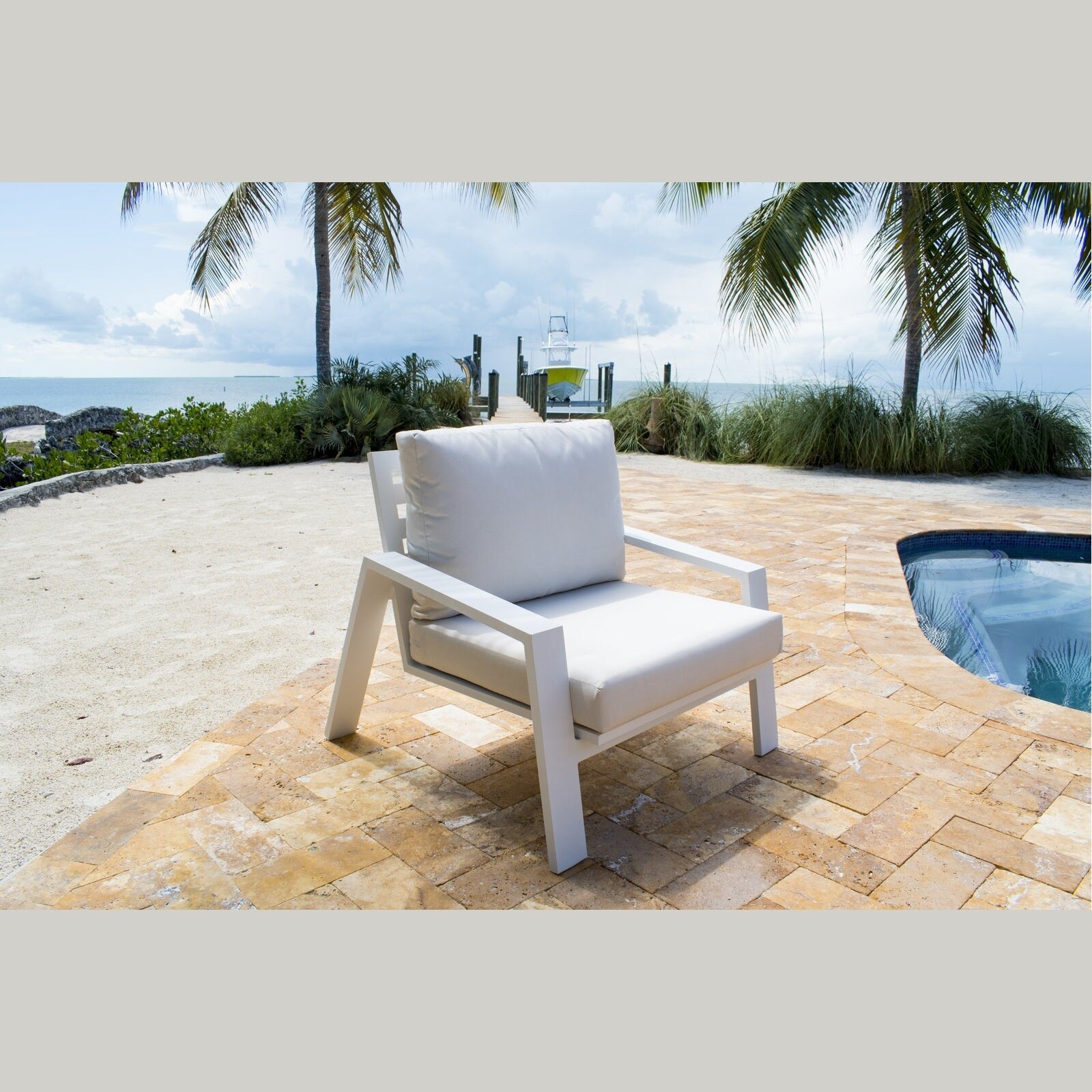 Panama Jack Mykonos Lounge Chair PJO-2401-WHT-LC - BetterPatio.com