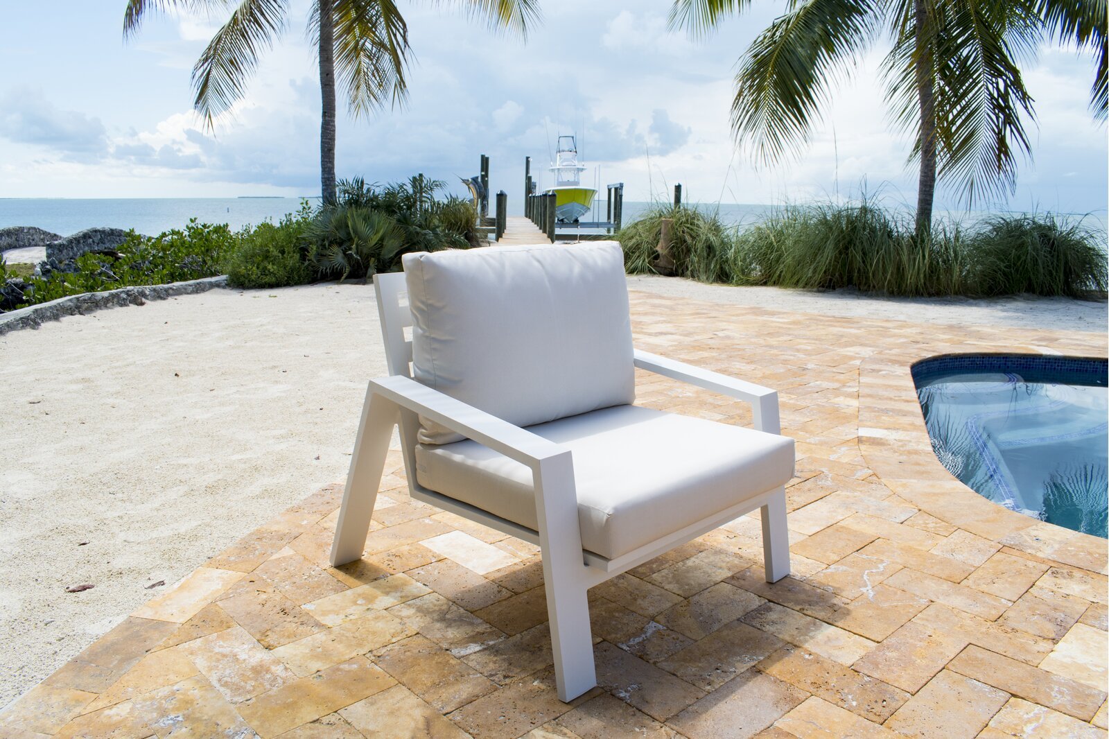 Panama Jack Mykonos Lounge Chair PJO-2401-WHT-LC - BetterPatio.com