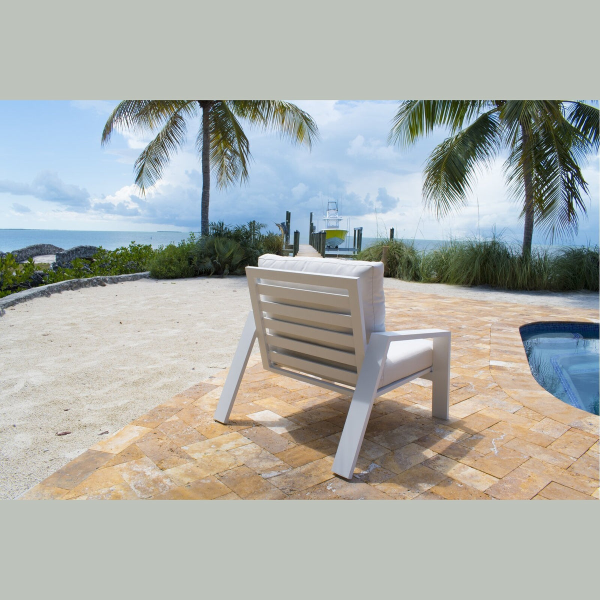 Panama Jack Mykonos Lounge Chair PJO-2401-WHT-LC - BetterPatio.com