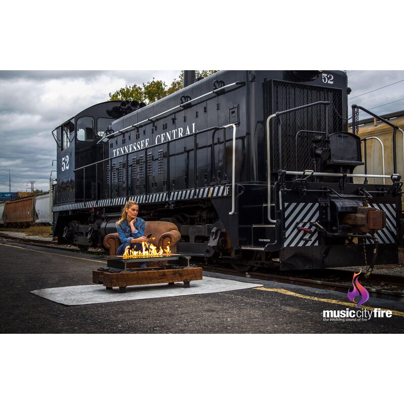 Music City Fire Company Railyard Sound Trackside 48" Fire Pit Table - MC020100 - BetterPatio.com