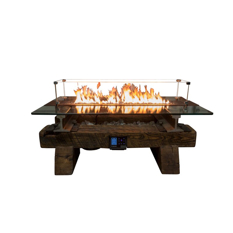 Music City Fire Company Railyard Sound Reactive Sleeper 54" Fire Pit Table - MC020300 - BetterPatio.com