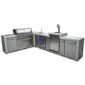 Mont Alpi 805 L-Shaped Deluxe Island with Kegerator and Beverage Center