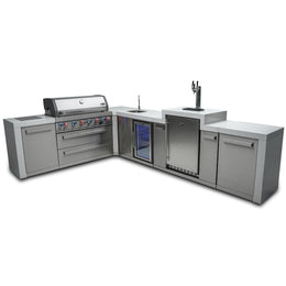 Mont Alpi 805 L-Shaped Deluxe Island with Kegerator and Beverage Center