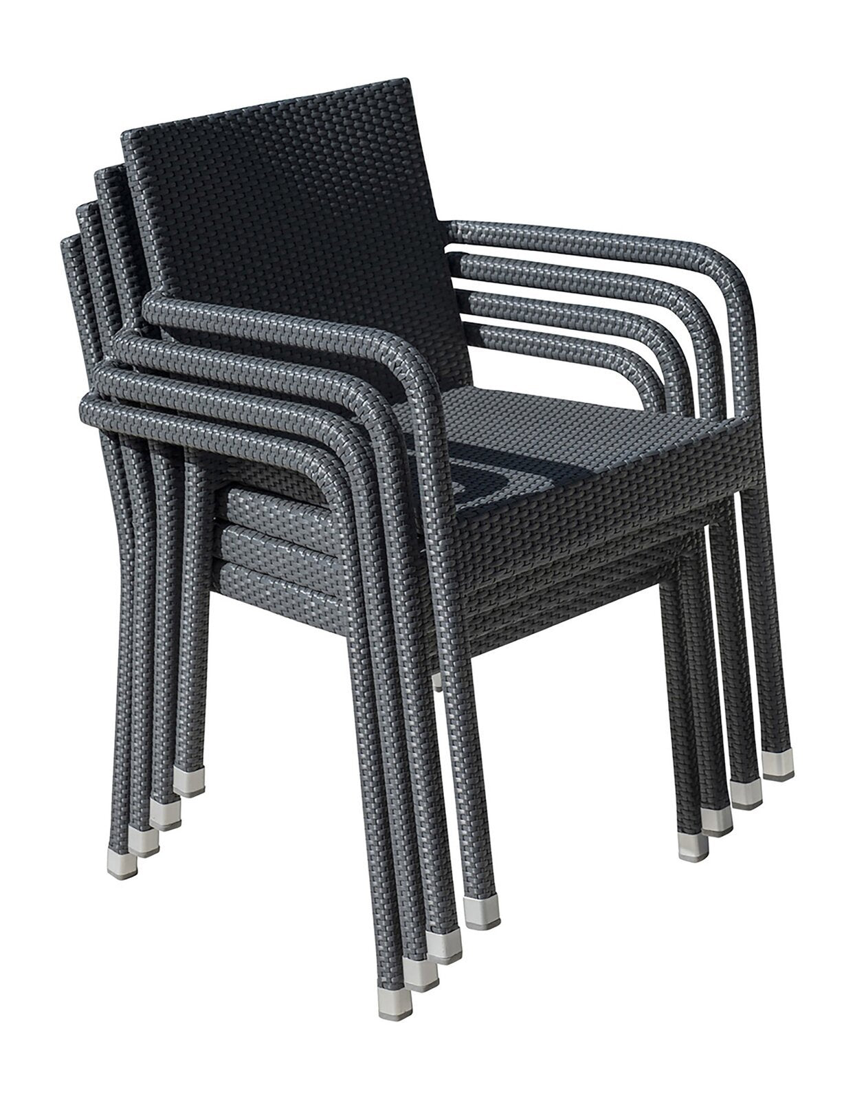 Panama Jack Onyx 7 PC Dining Set w/cushions PJO-1901-BLK-7DA-GLASS - BetterPatio.com