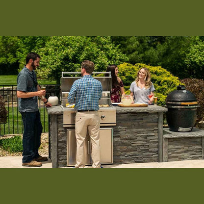 RTA Outdoor Living G7 L-Shape Refrigeration Island with Storage Bar - outdoor enjoyment feature