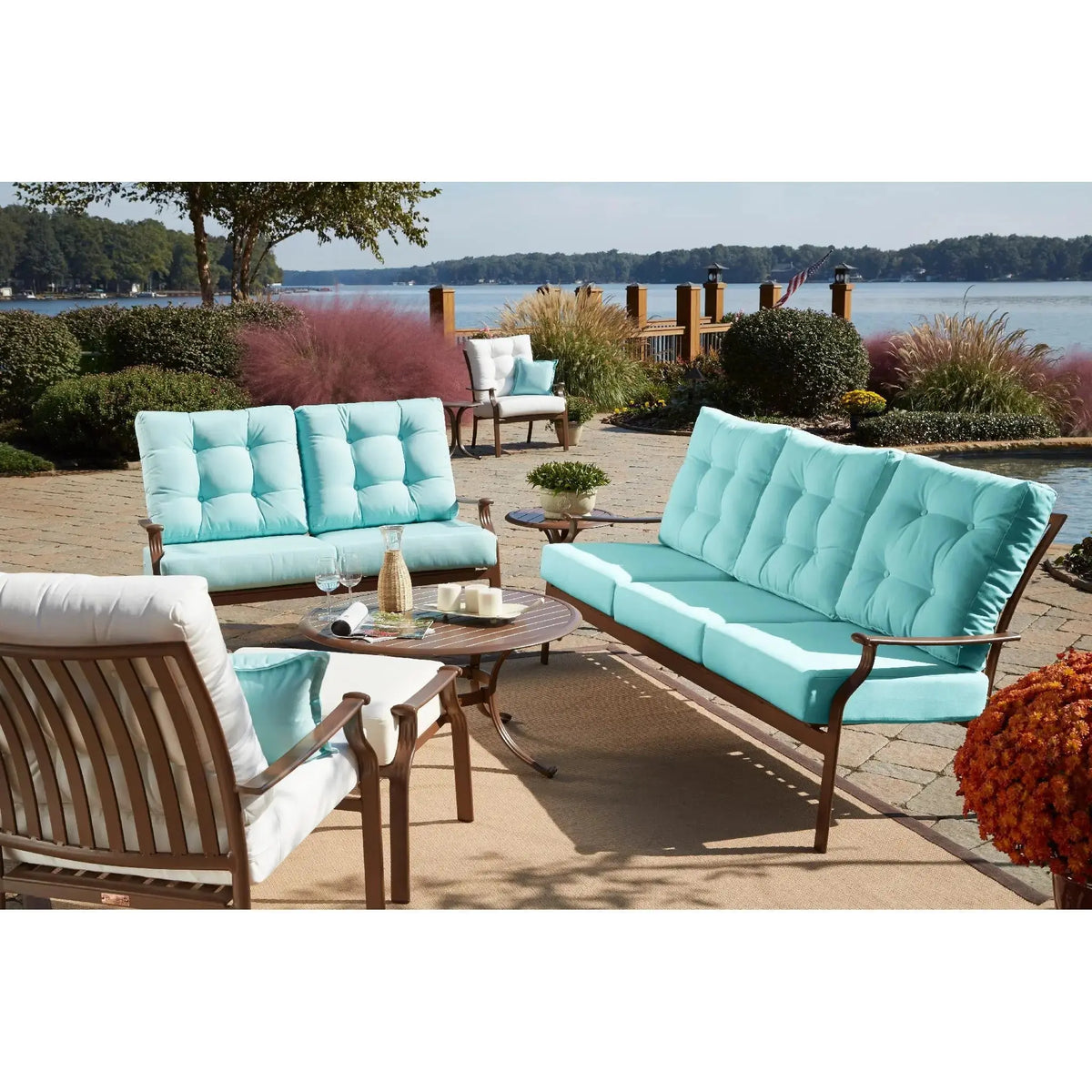 Panama Jack Island Breeze 5 piece Lounge Set Aluminum with Cushions PJO-1001-ESP-5PCL - BetterPatio.com