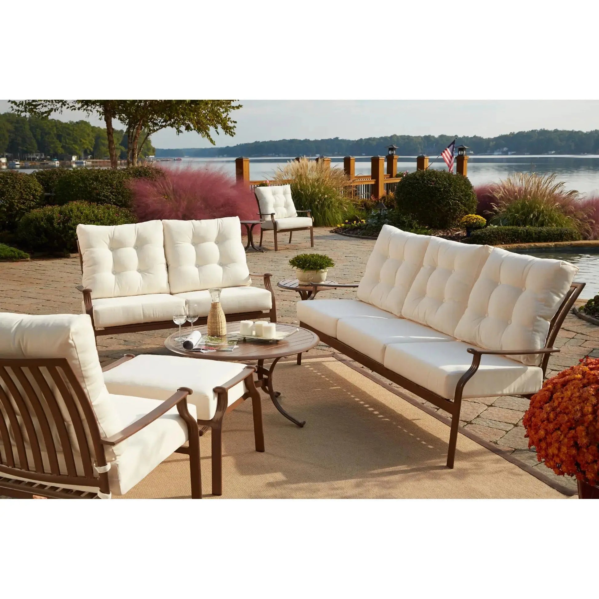 Panama Jack Island Breeze 5 piece Lounge Set Aluminum with Cushions PJO-1001-ESP-5PCL - BetterPatio.com