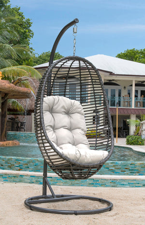 Panama Jack Graphite 2 PC Hanging Chair with Cushion