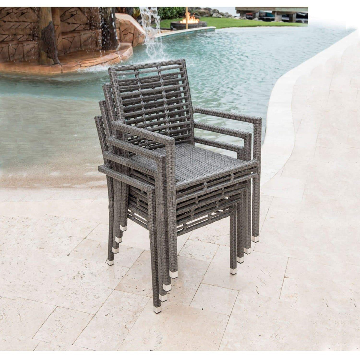 Panama Jack Graphite 7 Piece Dining Set - BetterPatio.com