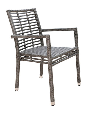 Panama Jack Graphite Stackable Arm Chair