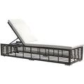 Panama Jack Graphite Chaise Lounge W/Wheels and cushion