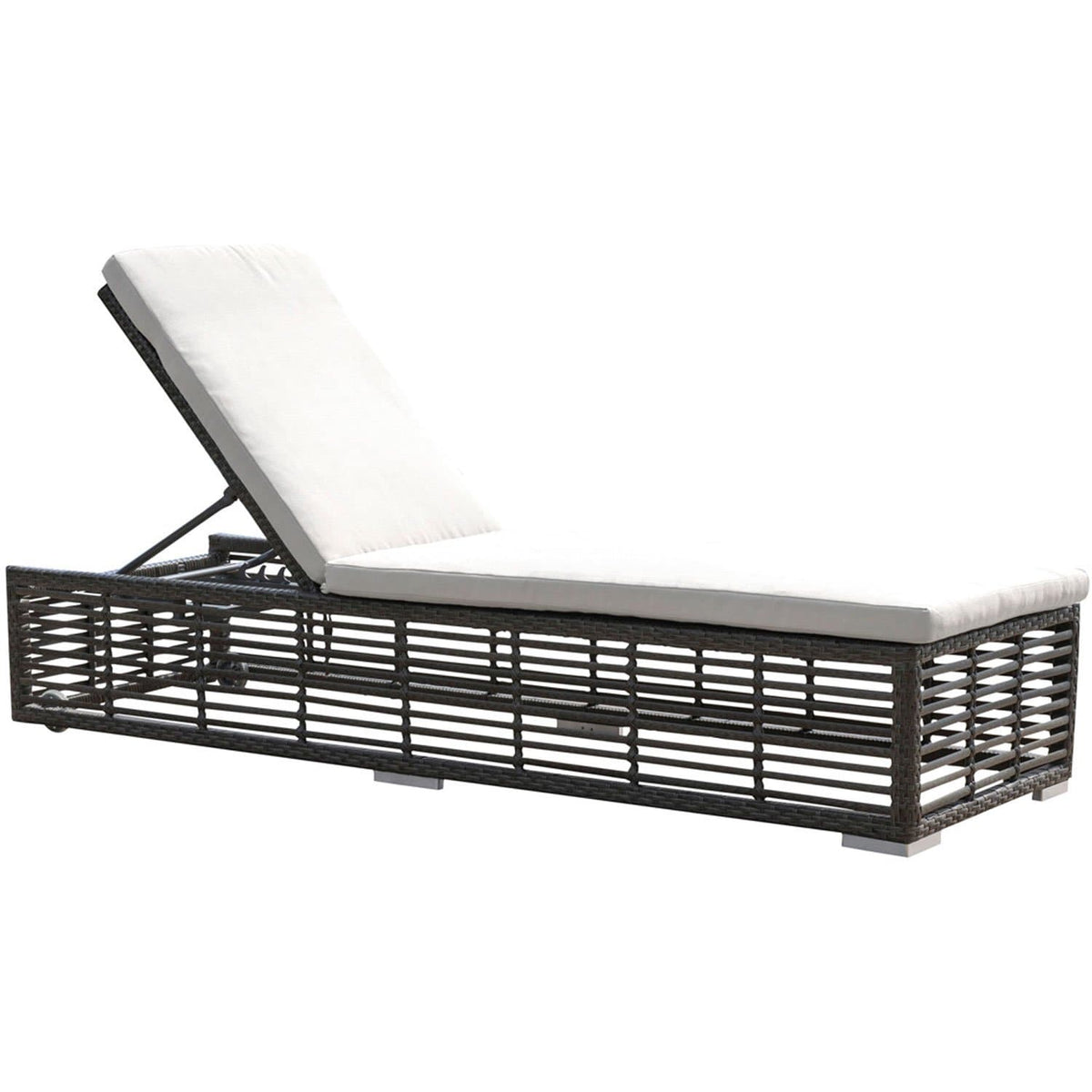 Panama Jack Graphite Chaise Lounge W/Wheels and cushion PJO-1601-GRY-CL-CUSH - BetterPatio.com