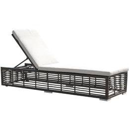 Panama Jack Graphite Chaise Lounge W/Wheels and cushion