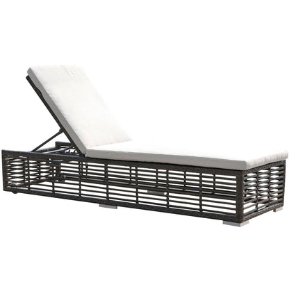 Panama Jack Graphite Chaise Lounge W/Wheels and cushion PJO-1601-GRY-CL-CUSH - BetterPatio.com