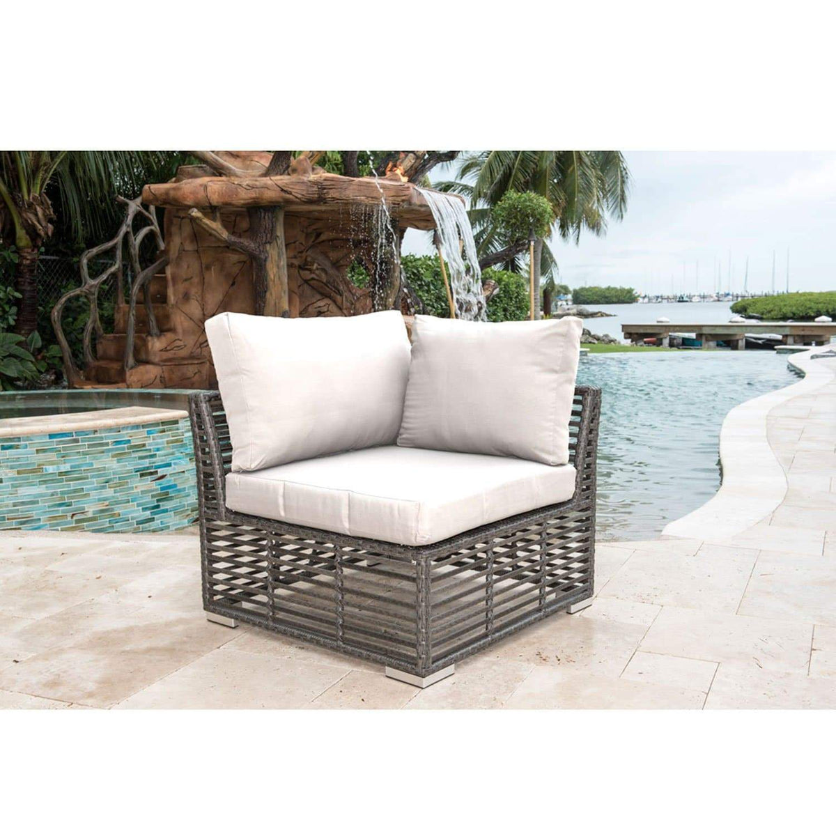 Panama Jack Graphite 7 Pc High Ct Sectional PJO-1601-GRY-7SEC - BetterPatio.com